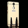 Eiroo Mirror Lenovo K6 Note Metal Kenarl Aynal Gold Rubber Klf - Resim: 3