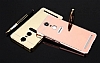 Eiroo Mirror Lenovo Vibe K5 Note Metal Kenarl Aynal Rose Gold Rubber Klf - Resim: 2