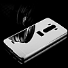 Eiroo Mirror LG G3 Metal Kenarl Aynal Silver Rubber Klf - Resim: 3