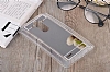 Eiroo Mirror LG G3 Silikon Kenarl Aynal Silver Rubber Klf - Resim: 3