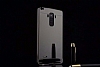 Eiroo Mirror LG G4 Stylus Metal Kenarl Aynal Siyah Rubber Klf - Resim: 5