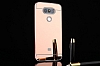 Eiroo Mirror LG G5 Metal Kenarl Aynal Rose Gold Rubber Klf - Resim: 3