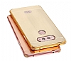 Eiroo Mirror LG V20 Metal Kenarl Aynal Rose Gold Rubber Klf - Resim: 3
