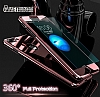 Eiroo Mirror Protect Fit iPhone 7 Plus / 8 Plus Aynal 360 Derece Koruma Jet Black Klf - Resim: 5