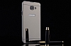 Eiroo Mirror Samsung Galaxy A5 2016 Metal Kenarl Aynal Siyah Rubber Klf - Resim: 2