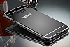 Eiroo Mirror Samsung Galaxy A5 2016 Metal Kenarl Aynal Siyah Rubber Klf - Resim: 4