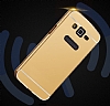 Eiroo Mirror Samsung Galaxy Core Prime Metal Kenarl Aynal Gold Rubber Klf - Resim: 3