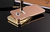 Eiroo Mirror Samsung Galaxy J2 Metal Kenarl Aynal Gold Rubber Klf - Resim: 2