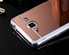Eiroo Mirror Samsung Galaxy J3 Silikon Kenarl Aynal Gold Rubber Klf - Resim: 4