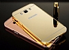 Eiroo Mirror Samsung Galaxy J5 2016 Metal Kenarl Aynal Gold Rubber Klf - Resim: 5