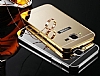 Eiroo Mirror Samsung Galaxy J7 / Galaxy J7 Core Metal Kenarl Aynal Gold Rubber Klf - Resim: 1