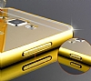Eiroo Mirror Samsung Galaxy J7 / Galaxy J7 Core Metal Kenarl Aynal Rose Gold Rubber Klf - Resim: 5