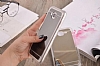 Eiroo Mirror Samsung Galaxy J7 / Galaxy J7 Core Silikon Kenarl Aynal Silver Rubber Klf - Resim: 2