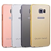 Eiroo Mirror Samsung Galaxy Note 5 Metal Kenarl Aynal Rose Gold Rubber Klf - Resim: 6