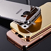 Eiroo Mirror Samsung Galaxy S6 Edge Plus Metal Kenarl Aynal Rose Gold Rubber Klf - Resim: 3