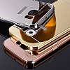 Eiroo Mirror Samsung Galaxy S7 Edge Metal Kenarl Aynal Silver Rubber Klf - Resim: 3