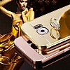 Eiroo Mirror Samsung Galaxy S7 Edge Metal Kenarl Aynal Rose Gold Rubber Klf - Resim: 2