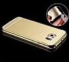 Eiroo Mirror Samsung Galaxy S7 Metal Kenarl Aynal Rose Gold Rubber Klf - Resim: 2