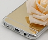 Eiroo Mirror Samsung Galaxy S8 Plus Silikon Kenarl Aynal Gold Rubber Klf - Resim: 4