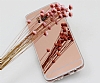 Eiroo Mirror Samsung Galaxy S8 Plus Silikon Kenarl Aynal Rose Gold Rubber Klf - Resim: 3
