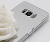Eiroo Mirror Samsung Galaxy S8 Silikon Kenarl Aynal Silver Rubber Klf - Resim: 1