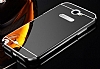 Eiroo Mirror Samsung N7100 Galaxy Note 2 Metal Kenarl Aynal Siyah Rubber Klf - Resim: 3