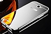 Eiroo Mirror Samsung N7100 Galaxy Note 2 Metal Kenarl Aynal Silver Rubber Klf - Resim: 3