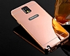 Eiroo Mirror Samsung N9000 Galaxy Note 3 Metal Kenarl Aynal Rose Gold Rubber Klf - Resim: 2