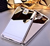 Eiroo Mirror Samsung N9000 Galaxy Note 3 Silikon Kenarl Aynal Silver Rubber Klf - Resim: 2