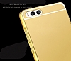 Eiroo Mirror Xiaomi Mi 6 Metal Kenarl Aynal Gold Rubber Klf - Resim: 2