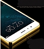 Eiroo Mirror Xiaomi Mi 6 Metal Kenarl Aynal Gold Rubber Klf - Resim: 4