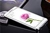 Eiroo Mirror Xiaomi Mi Max Metal Kenarl Aynal Silver Rubber Klf - Resim: 2