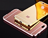 Eiroo Mirror Xiaomi Redmi 4X Metal Kenarl Aynal Rose Gold Rubber Klf - Resim: 4