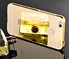 Eiroo Mirror Xiaomi Redmi 4X Metal Kenarl Aynal Rose Gold Rubber Klf - Resim: 3