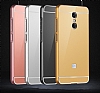 Eiroo Mirror Xiaomi Redmi Note 4 / Redmi Note 4X Metal Kenarl Aynal Gold Rubber Klf - Resim: 2