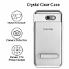 Eiroo Mixx Hybrid Samsung Galaxy J7 Prime / J7 Prime 2 Silver Kenarl Standl Silikon Klf - Resim: 1