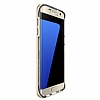 Eiroo Mixx Hybrid Samsung Galaxy S7 Edge Dark Silver Kenarl Standl Silikon Klf - Resim: 2