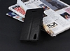 Eiroo More Sony Xperia T3 Standl Czdanl Siyah Deri Klf - Resim: 4