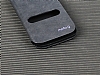 Eiroo Motorola Moto G Pencereli nce Yan Kapakl Siyah Deri Klf - Resim: 2