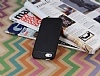 Eiroo Stripe iPhone SE / 5 / 5S Metalik Kenarl Siyah Klf - Resim: 1