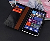 Eiroo Nokia Lumia 1320 Standl Czdanl Krmz Deri Klf - Resim: 1