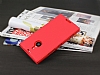 Nokia Lumia 1520 Gizli Mknatsl nce Yan Kapakl Krmz Deri Klf - Resim: 4