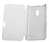 Eiroo Nokia Lumia 620 Flip Cover Kapakl Beyaz Klf - Resim: 1