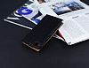HTC Desire 320 Gizli Mknatsl Yan Kapakl Siyah Deri Klf - Resim: 2
