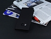 HTC One M9 Gizli Mknatsl Yan Kapakl Siyah Deri Klf - Resim: 2