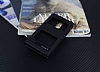 Huawei Honor 7 Gizli Mknatsl Pencereli Siyah Deri Klf - Resim: 1