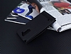 LG Stylus 2 Gizli Mknatsl Pencereli Siyah Deri Klf - Resim: 2