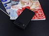 Sony Xperia X Performance Gizli Mknatsl Yan Kapakl Siyah Deri Klf - Resim: 1