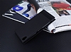 Sony Xperia XA Ultra Gizli Mknatsl Yan Kapakl Siyah Deri Klf - Resim: 2