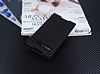 Sony Xperia Z5 Premium Gizli Mknatsl Yan Kapakl Siyah Deri Klf - Resim: 1